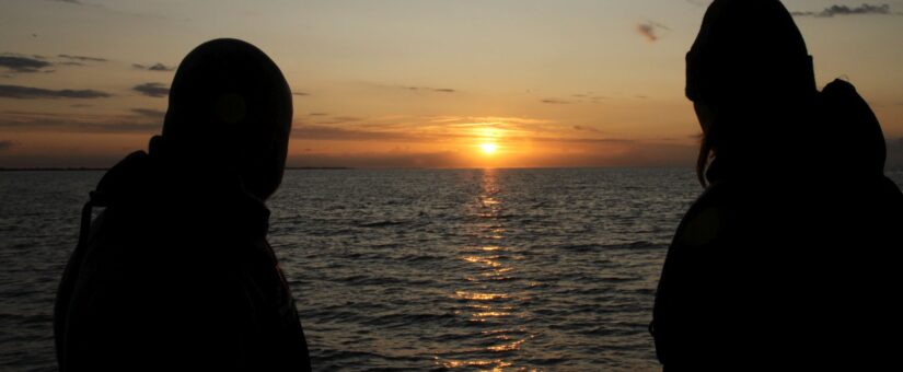 Avondtocht op het Wad