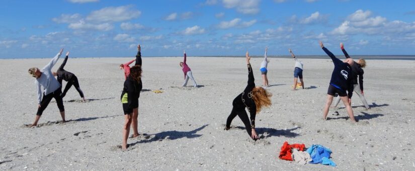 Yoga op het Wad